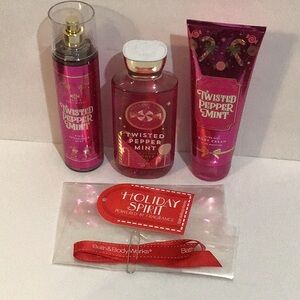 Bath & Body Works Twisted Peppermint Mist, Body Cream & Shower Gel Gift Set